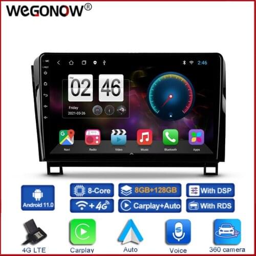 360 Camera 6G+128G Android 10.0 Car DVD Player GPS WIFI Bluetooth Radio For Toyota Tundra XK50 2007 -2013 Sequoia XK60 2008-2017