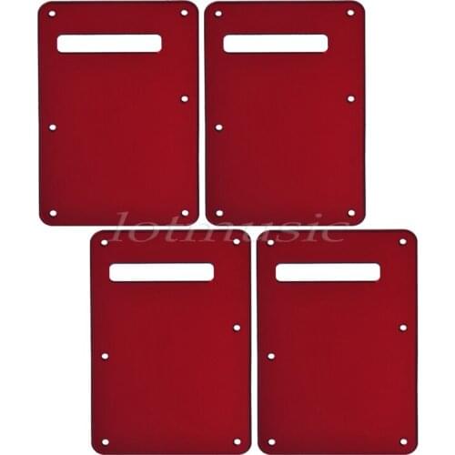 4Pcs Red Mirror Back Plate Tremolo Cavity Cover for Electric Guitar Replacement