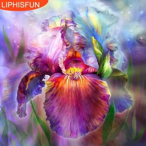 5D Diy Diamond Painting Flower Square Resin Rhinestones Pasted Cross Stitch Unfinished Diamond Embroidery Home Decor