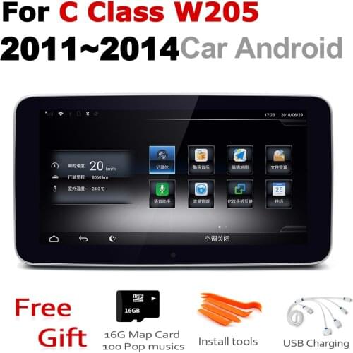 Car Radio GPS Android Navigation For Mercedes Benz C Class W205 2011~2014 NTG AUX Stereo multimedia touch screen original style