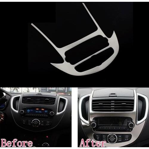 Stainless Steel Car Center Console Control Panel Trim Cover Frame Decoration Fit for 2014 2015 Chevrolet TRAX Car Styling