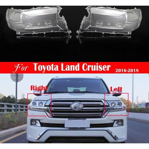 Car Front Headlamp Lens Lampshade Lampcover For Toyota Land Cruiser 2016 2017 2018 Car Replacement Lens Auto Shell Cover