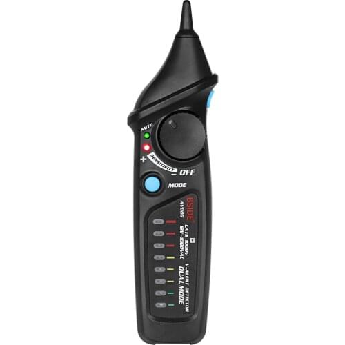 BSIDE Non-contact AC Voltage Tester Pen Shaped V~Alert Detector Auto/Manual Dual Mode NCV Tester Voltmeter Meter