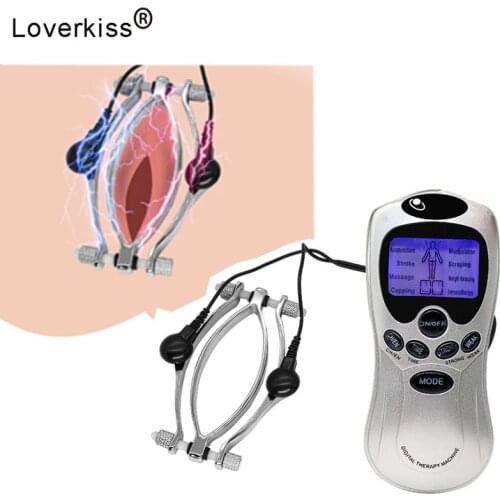 Electro Shock Clitoris Clamp Labia Clips Vagina Spreader Opener Clitoral Stimulator Electric Pussy Massage Sex Toy For Woman