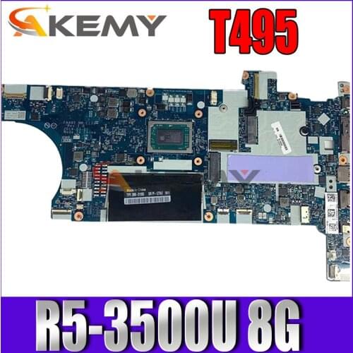 FA495 NM-C131 For Lenovo Thinkpad T495 Laptop motherboard With CPU:R5-3500U RAM:8GB 100% fully Tested FRU：02DM035 02DM034