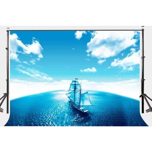 150x220cm Sailing Ship Backdrop Navy Blue background Quiet Mood Background Studio Props