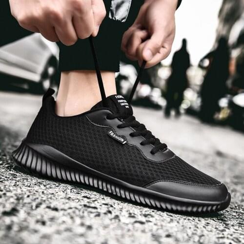 Lightweight Mens Sneakers Comfortable Casual Outdoor Running Shoes Lace-up Breathable Athietic Men Sport Shoes Walking Footwear