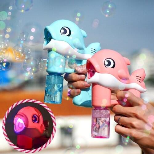 Summer Funny Magic Bubble Blower Machine Electric Automatic Bubble Maker Gun with Mini Fan Kids Outdoor Toys Wedding Supplies
