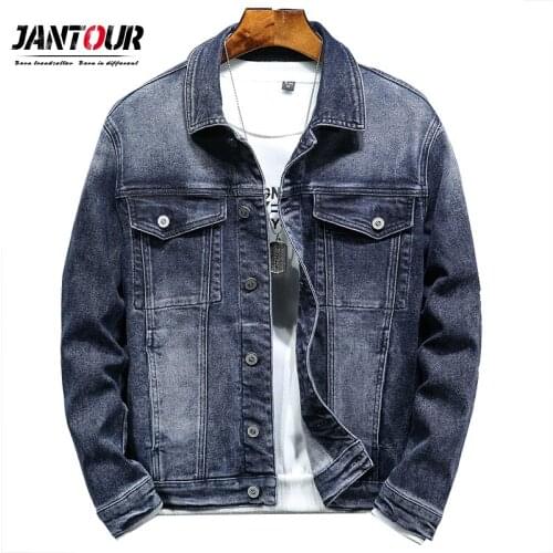 2020 New Denim Jacket Men Clothing Chaquetas Hombre Fashion Classic Retro Single Breasted Thick Biker Hommes Veste M-xxxxl