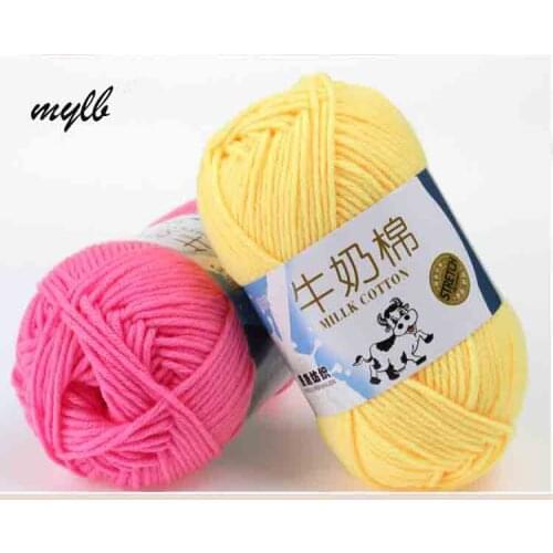 Mylb 500g Strands Milk Cotton Knitting Yarn Soft Warm Baby Yarn for Hand Knitting Supplies wool scarf line thick cotton thread