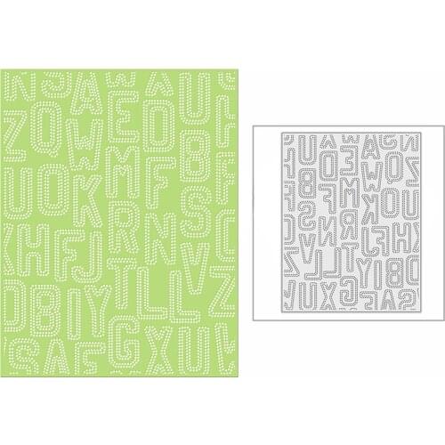 New 2021 Spotty Uppercase Letter Panel Metal Cutting Dies for DIY Scrapbooking and Card Making Decor Embossing Craft No Stamps