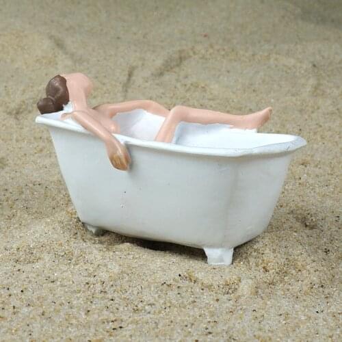 Resin figure Psychological sand table sand tools sand game box court toy model character negative suicide bathing man