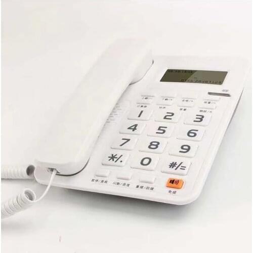 Corded Desk Telephone with Speaker, FSK & DTMF Dual System, Caller ID, Wall Mountable, Multifunction Office Landline Phone