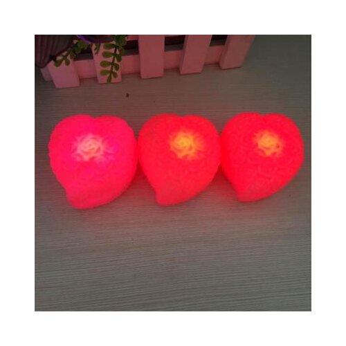 Heart-shaped Pink Roses Modelling Small Light Unisex Movie & Tv Plastic Toy Electronic Flashing 2021
