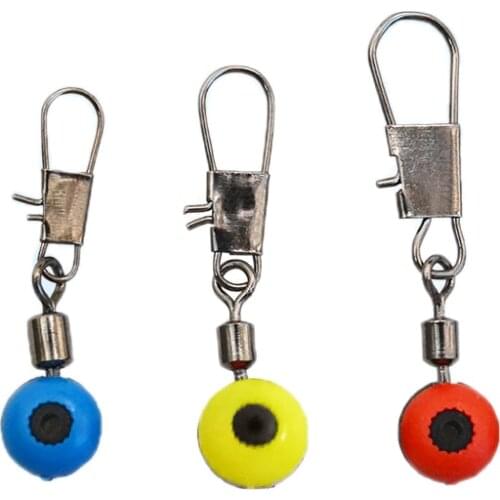 10Pcs/Lot Fishing Line Hook Swivels Shank Clip Connector Interlock Sea Space Beans Lure Fishing Hooks Connector Fishing Tools