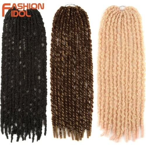 Synthetic Curly Hair Twist Crochet Braids Hair 12-20 Inches 12 Strands Faux Locs Braiding Hair Soft Crochet Hair Extension Fiber