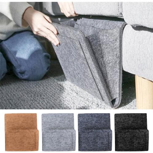 Bed Storage Bag Pocket Felt Bedside Hanging Storage Organizer Dorm Room Book Magazine TV Remote Caddy Bunk Holder For Table Sofa