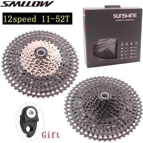 SUNSHINE 12 Speed Bicycle Ultralight Cassette 11-52T SLR MTB 413g 12speed 12v k7 Mountain Bike CNC Freewheel for HG Hub gx eagle