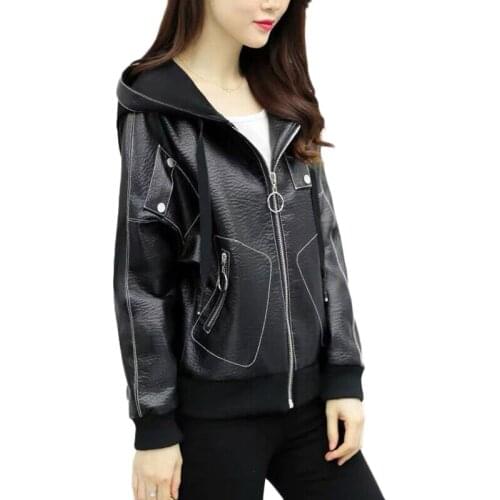 VWBQNZ Women's Leather Bomber Jackets