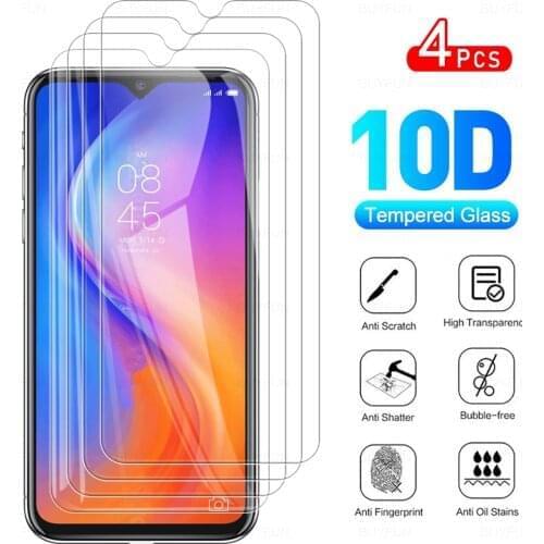 4Pcs HD Full Cover Protective Glass For Tecno Spark 6 Go Phone Glass Screen Protector Film For Tecno Spark6 6Go KE5j 6.52" 2020