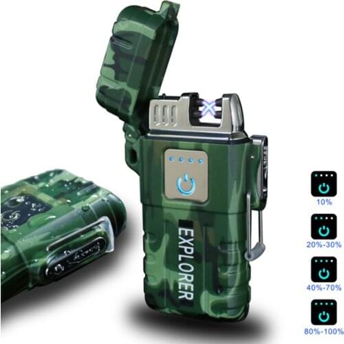 Waterproof Electric Lighter Survival Fire Starter Camping USB Rechargeable Lighters Dropship Suppliers Smoking Accessories