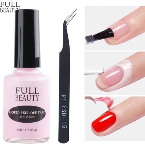 15ml Liquid Peel Off Tape Cream Anti-overflow Glue Edge Protection Nail Gel Polish Skin Cuticle Protector Nail Art Latex CH1825