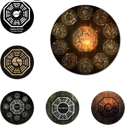 58mm lost tv series dharma logo Badge Brooch Pin Accessories For Clothes Backpack Decoration gift