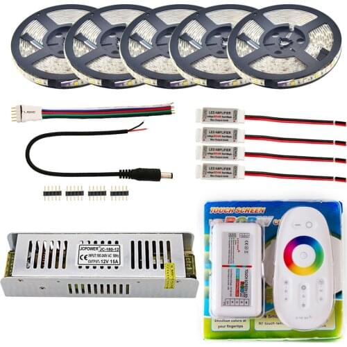 10m 20m 25m 30m12V RGB RGBW RGBWW Set 5050 Flexible 300LED stripe diode tape LED Rope Ribbons Amplifier Kit ceiling Bar Lighting