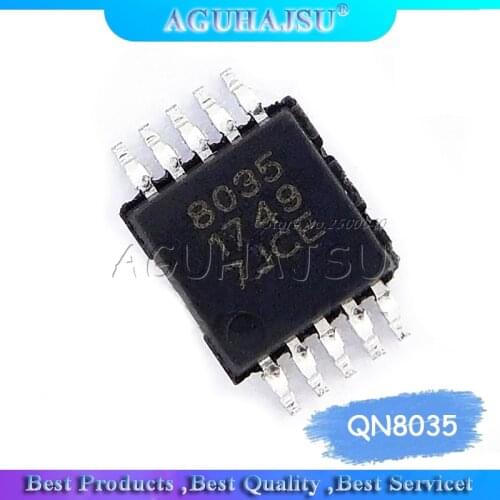 10PCS/LOT Brand new original QN8035-SANE 8035 FM receiver single chip QN8035 MSOP8