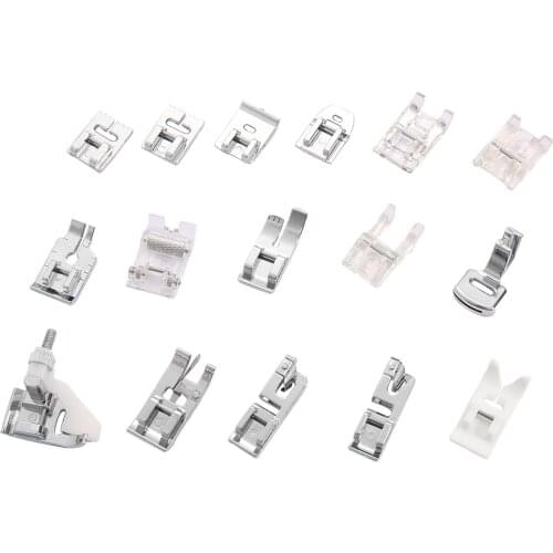 16Pcs/Set Multifunctional Sewing Machine Accessories Presser Foot Suite Apply To Brother Singer Janom Presser Foot Sewing Tool