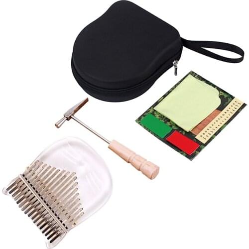 17 Keys Cat Transparent Kalimba African Thumb Piano Beginner Musical Instrument Portable Finger Piano Boys Birthday Gift