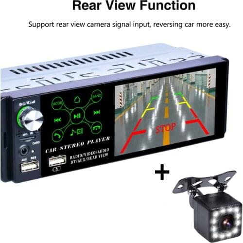 4.1"Car Receiver Touch screen Bluetooth RMVB/MP5/Radio/Bluetooth MP5 Player AM FM Radio RDS with HD 12LED Rear Camera