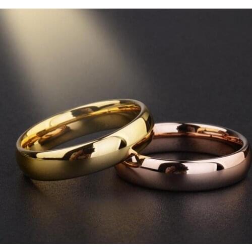 50% HOT SALE Unisex Simple High Polish Plain Dome Finger Ring Couple Engagement Jewelry Gift Wedding Love Rings Dropshipping