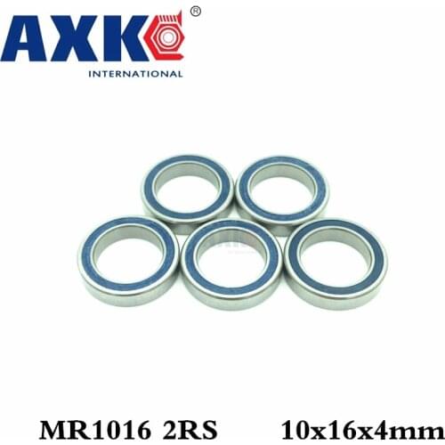 Axk 10pcs 10x16x4mm Mr1016 2rs Abec3 Blue Rubber Seals Bearing Model Bearing
