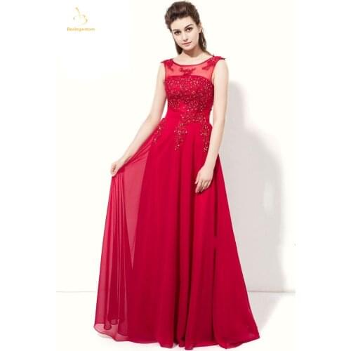 Bealegantom Real Photo 2019 Scoop Prom Dresses With Beaded Lace Up Formal Evening Party Gowns Vestido In Stock QA1373