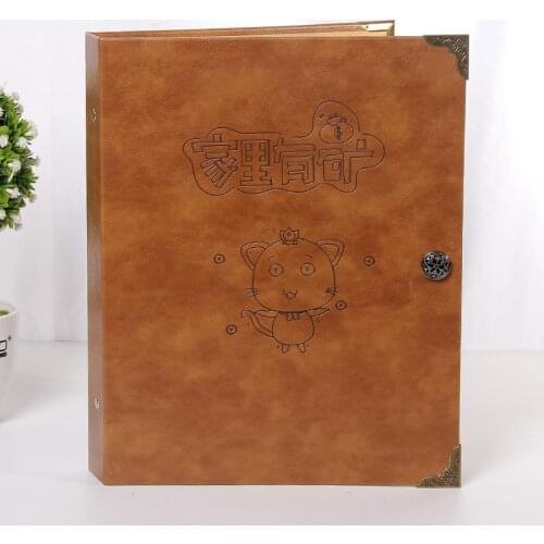 1 Piece Coin Storage Book Album PU Leather Money Protection Clip Collection Package Album Retro Coin Storage Album For Gift