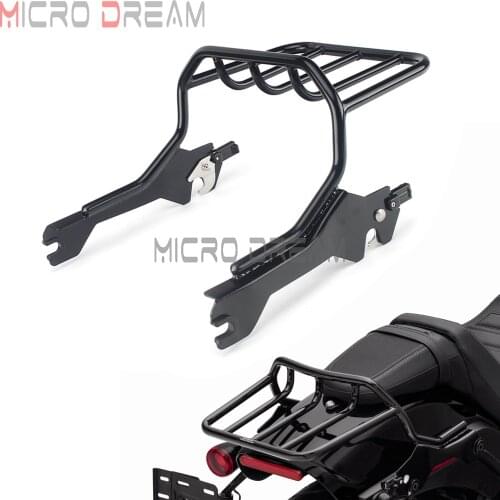 Black Motorbike Rear Solo Seat Luggage Rack Shelf Support Bracket Holder For Harley FLFB FLFBS FXBR FXBRS Breakout Fat Boy 2018
