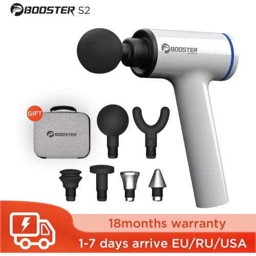 Booster S2 Electric Massage Gun Body Pain Relief Metal Massage Heads with 8mm Stroke Length 5 Gears Powerful Health Care Machine