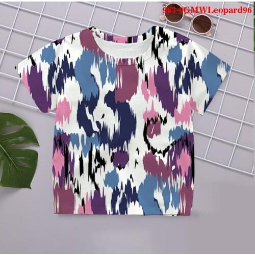 Leopard 3D T Shirts Anime Casual Streetwear baby Boy kawaii Kids Fashion graphic Children Printed T-shirt Tops Tee clothes