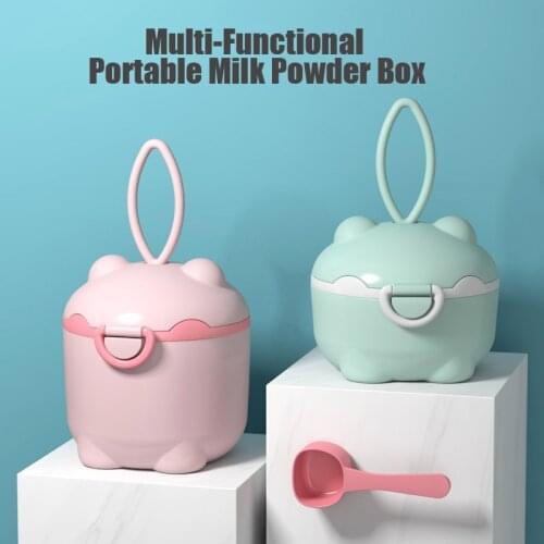 Powder Milk Storage Box Portable Baby Food Snacks Container Newborn Milk Powder Case Feeding Accessories with Spoon