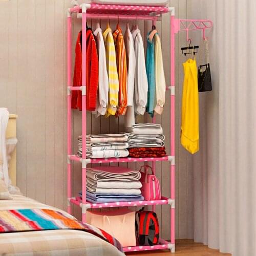 Actionclub Simple Metal Iron Coat Rack Floor Standing Clothes Hanging Storage Shelf Clothes Hanger Racks Bedroom Furniture