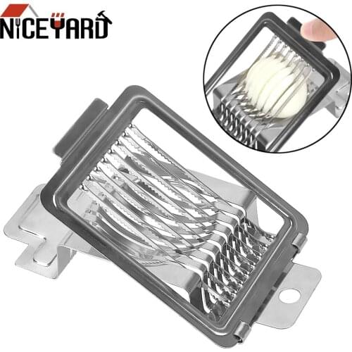 NICEYARD Multifunctional Fruit Slicer Stainless Steel Egg Slicer Egg Cutter Egg Separator Boiled Egg Slicer Section Cutter