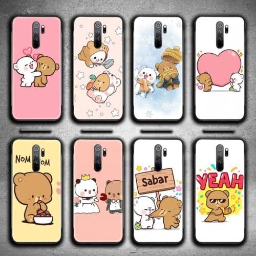 Milk Mocha bear Phone Case for Redmi 9A 8A 7 6 6A Note 9 8 8T Pro Max Redmi 9 K20 K30 Pro