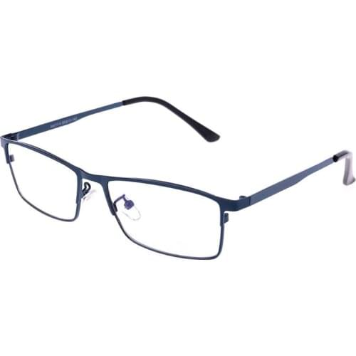 Men Business Eye Glasses Retangular Metal Frame Anti Blue Rays Optical Eyewear