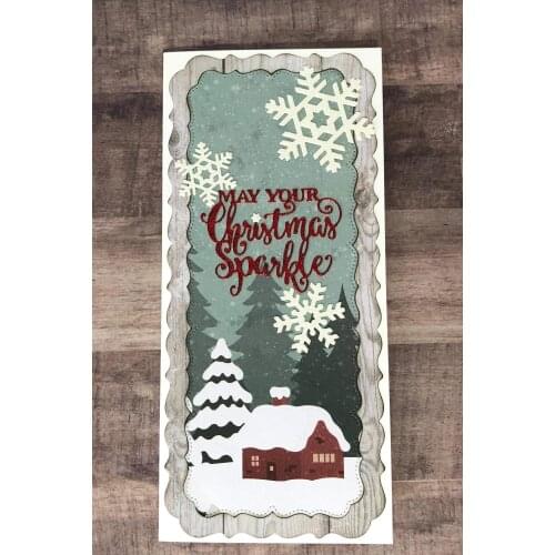 Slimline Snowflake and Base Nesting Set Metal Cutting Dies Stencils for DIY Scrapbooking photo album Decorative DIY Paper Cards