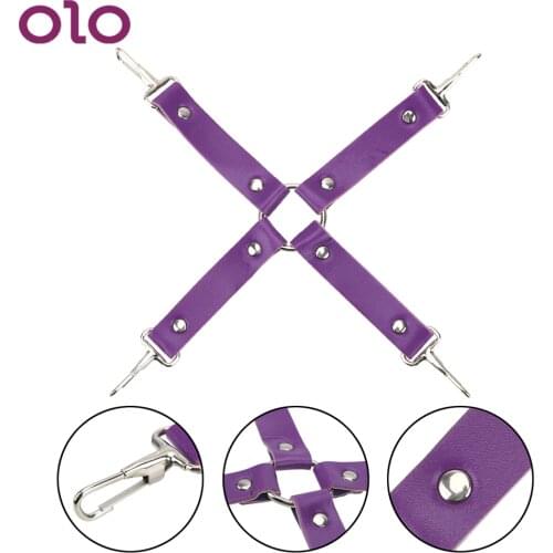 OLO PU Handcuff Ankle Cuffs Restrain Erotic Flirting Adult Game SM Bondage Straps SM Bandage Sex Toys for Couples Sex Products