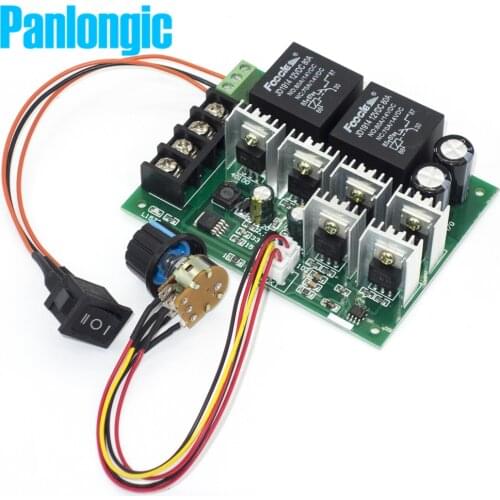 Panlongic DC 9-50V 40A DC Motor Speed Control Reversible PWM Controller 12V 24V 36V 48V 2000W Forward Reverse Switch