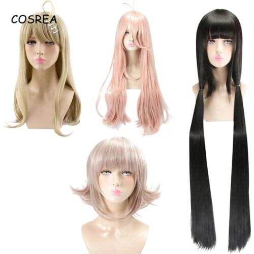 Anime Danganronpa Cosplay Wig Men Women Akamatsu kaede Iruma Miu Nanami ChiaKi Harukawa Maki Wigs Synthetic Hair Halloween Party