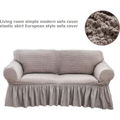 Living Room Simple Modern Sofa Cover Universal Sleeve Elastic Skirt Set European Style Sofa Cover