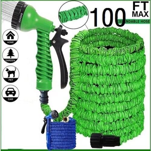 Expandable Garden Hose Kit 25FT/50FT/75FT/100FT 7 Function Spray Nozzle Sprayer High Pressure Flexible Watering Pipe Dropship